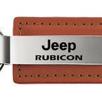 Jeep Rubicon Leather Key Fob - Brown