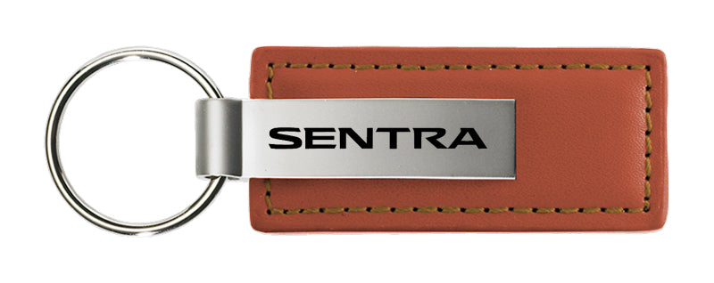 Nissan Sentra Leather Key Fob - Brown
