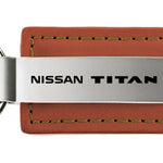 Nissan Titan Leather Key Fob - Brown
