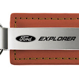 Ford Explorer Leather Key Fob - Brown