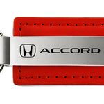 Honda Accord Leather Key Fob - Red