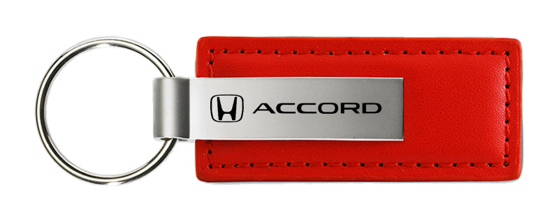 Honda Accord Leather Key Fob - Red