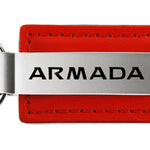 Nissan Armada Leather Key Fob - Red
