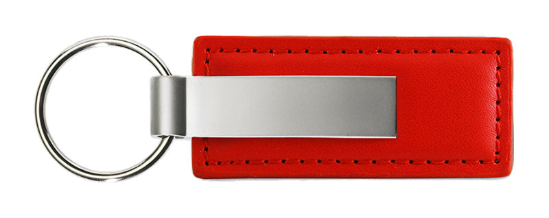 Blank Leather Key Fob - Red