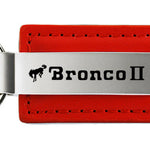 Ford Bronco II Leather Key Fob - Red