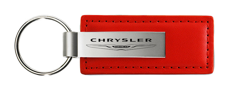 Chrysler Leather Key Fob - Red