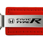 Honda Civic Type R Leather Key Fob - Red