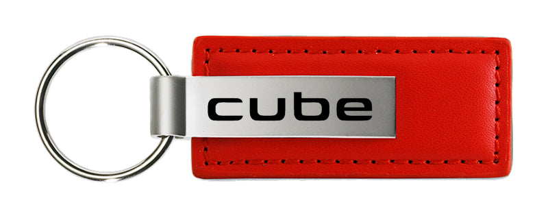 Nissan Cube Leather Key Fob - Red