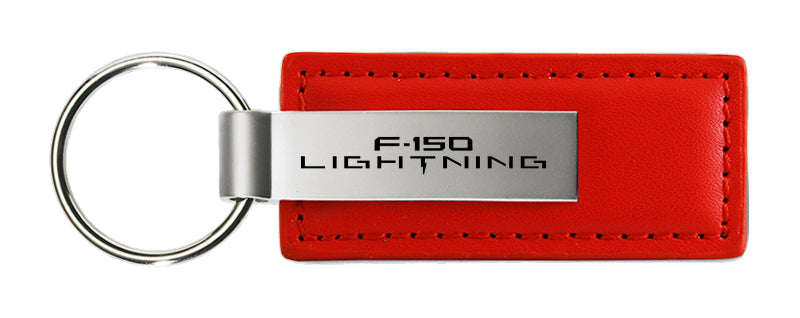 Ford F-150 Lightning Leather Key Fob - Red