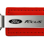 Ford Focus Leather Key Fob - Red