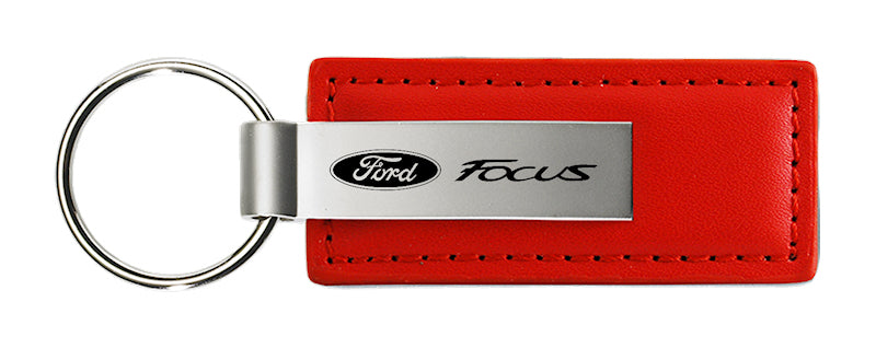 Ford Focus Leather Key Fob - Red