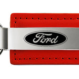 Ford Leather Key Fob - Red