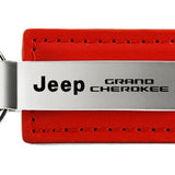 Jeep Grand Cherokee Leather Key Fob - Red