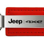 Jeep 4xe Leather Key Fob - Red