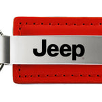 Jeep Leather Key Fob - Red