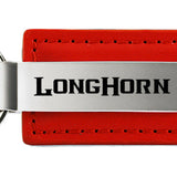 Ram Longhorn Leather Key Fob - Red