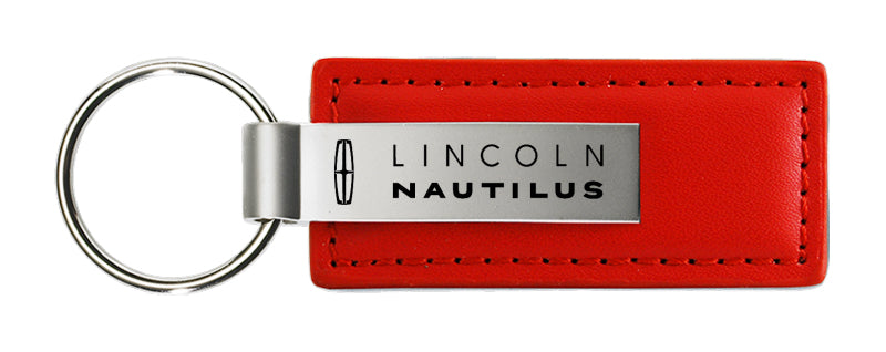 Lincoln Nautilus Leather Key Fob - Red