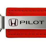 Honda Pilot Leather Key Fob - Red