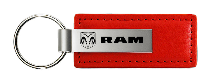 Ram Leather Key Fob - Red