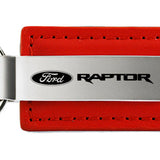 Ford Raptor Leather Key Fob - Red