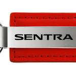 Nissan Sentra Leather Key Fob - Red