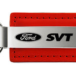 Mustang SVT Leather Key Fob - Red