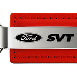 Mustang SVT Leather Key Fob - Red