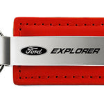 Ford Explorer Leather Key Fob - Red