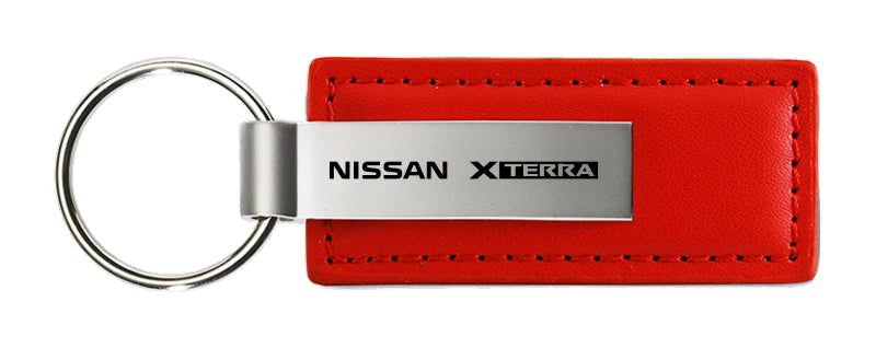Nissan Xterra Leather Key Fob - Red
