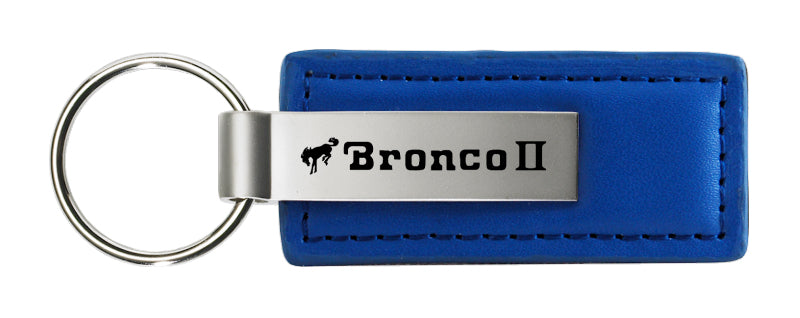 Ford Bronco II Leather Key Fob - Blue