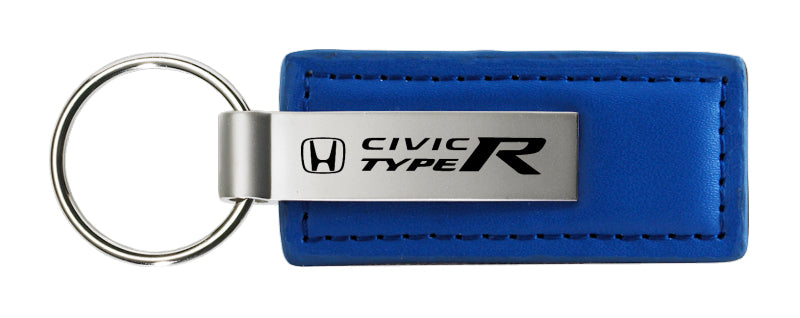 Honda Civic Type R Leather Key Fob - Blue