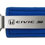 Honda Civic SI Leather Key Fob - Blue