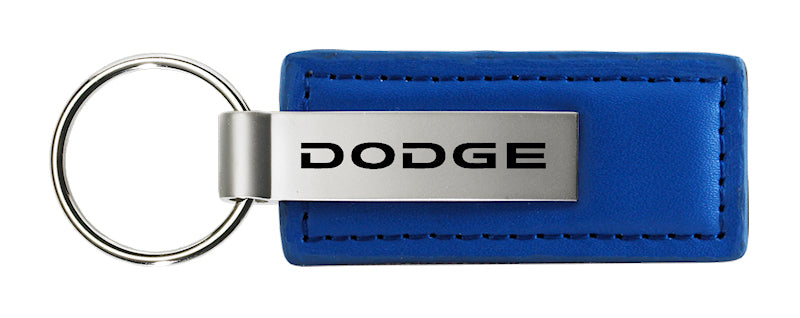 Dodge Leather Key Fob - Blue