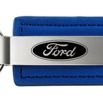 Ford Leather Key Fob - Blue