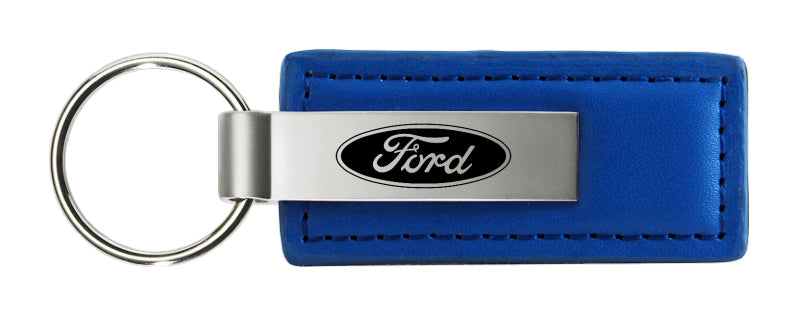 Ford Leather Key Fob - Blue