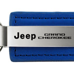 Jeep Grand Cherokee Leather Key Fob - Blue