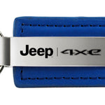 Jeep 4xe Leather Key Fob - Blue