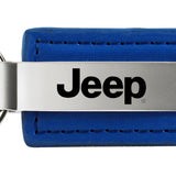 Jeep Leather Key Fob - Blue