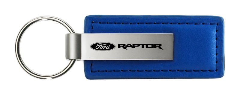 Ford Raptor Leather Key Fob - Blue