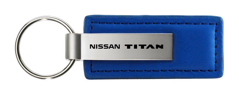 Nissan Titan Leather Key Fob - Blue