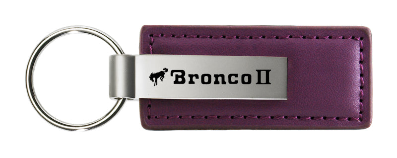 Ford Bronco II Leather Key Fob - Purple