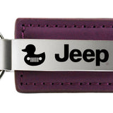 Jeep Duck Leather Key Fob - Purple