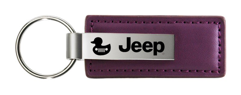 Jeep Duck Leather Key Fob - Purple