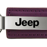 Jeep Leather Key Fob - Purple