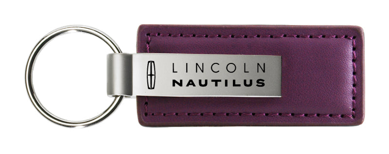 Lincoln Nautilus Leather Key Fob - Purple