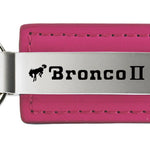 Ford Bronco II Leather Key Fob - Pink