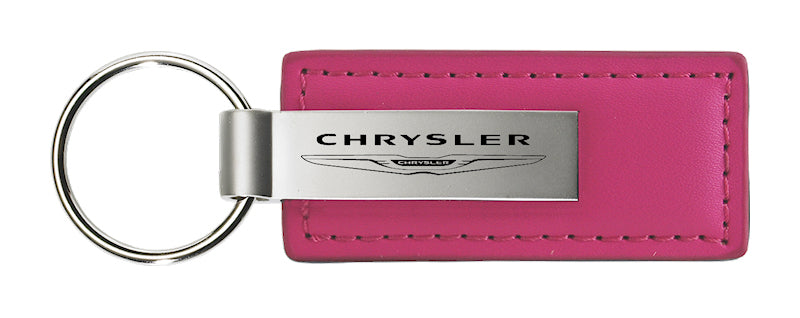 Chrysler Leather Key Fob - Pink