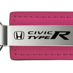 Honda Civic Type R Leather Key Fob - Pink