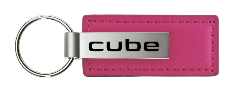 Nissan Cube Leather Key Fob - Pink