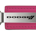 Dodge Stripe Leather Key Fob - Pink